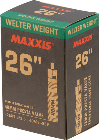 Maxxis Cámara de aire Welterweight 26" - negro/26 x 1,5-2,5 SV 48 mm
