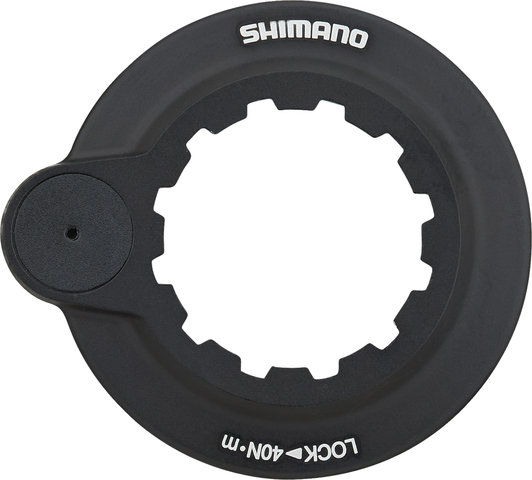 Shimano Disco de freno SM-RT64 Center Lock imám + dentado interior para Deore - negro-plata/203 mm