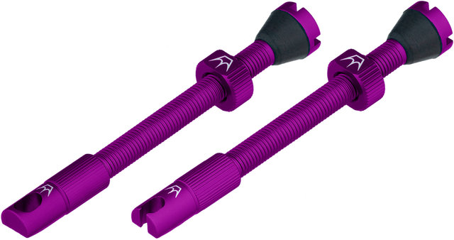 Peatys Set de 2 válvulas Chris King Edition MK2 Tubeless - violet/SV 60 mm