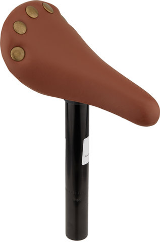 EARLY RIDER Saddle w/ Rivets and Fixed Seatpost - brown/25.4 mm / 170 mm