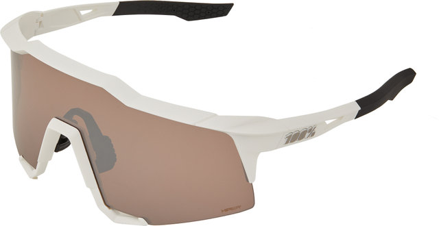 100% Speedcraft Hiper Sportbrille - matte white/hiper silver mirror