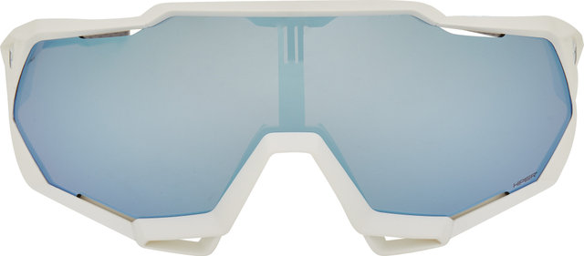 100% Speedtrap Hiper Sportbrille - matte white/hiper blue multilayer mirror