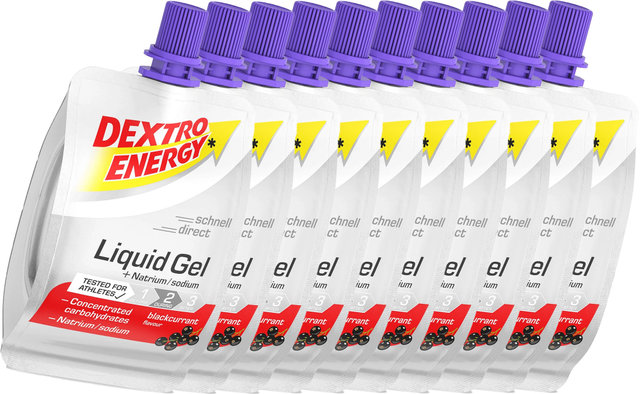 Dextro Energy Liquid Gel - 10 Stück - blackcurrant/600 ml
