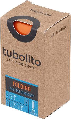 tubolito Tubo-Folding-Bike 20" Inner Tube - orange/20 x 1.2-1.8 Schrader 40 mm