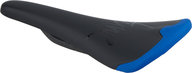 tune Komm-Vor+ Carbon Sattel mit Leder - carbon-blau matt/130 mm