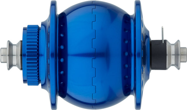 SON Dinamo de buje 28 Disc Center Lock - azul-anodizado/36 agujeros