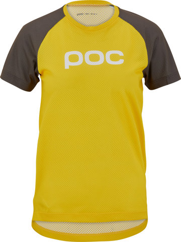 POC Youth Essential MTB Tee Jersey - aventurine yellow-sylvanite grey/164