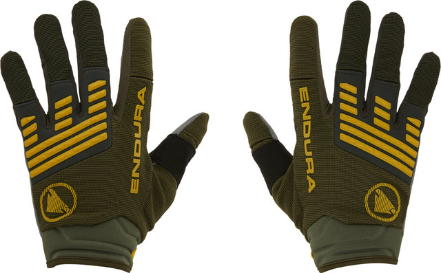 Endura SingleTrack Full Finger Gloves - olive green/M