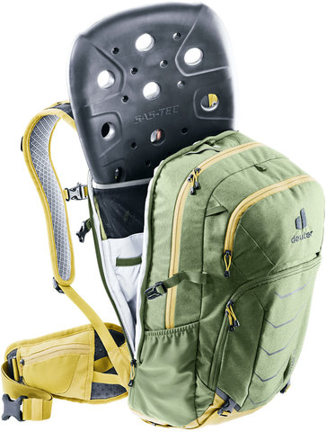 deuter Attack 20 Backpack w/ Back Protector - khaki-turmeric/20 litres