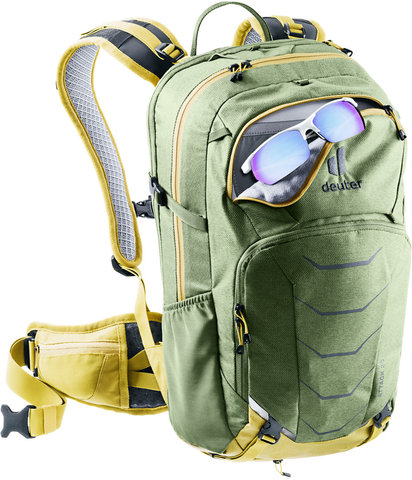 deuter Attack 20 Backpack w/ Back Protector - khaki-turmeric/20 litres