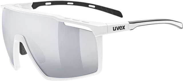 uvex Lunettes de Sport mtn perform - white matt/mirror silver