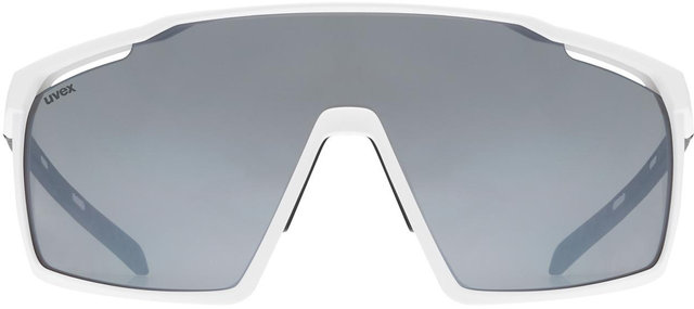 uvex mtn perform Sportbrille - white matt/mirror silver
