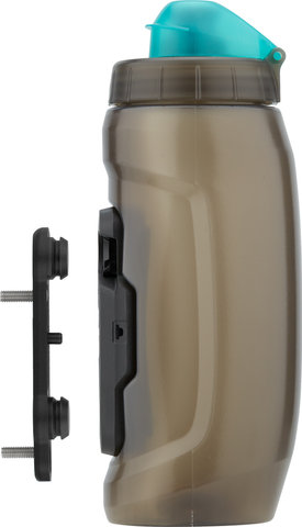 FIDLOCK TWIST antibacterial Trinkflasche 590 ml mit bike base Haltesystem - transparent-schwarz/590 ml