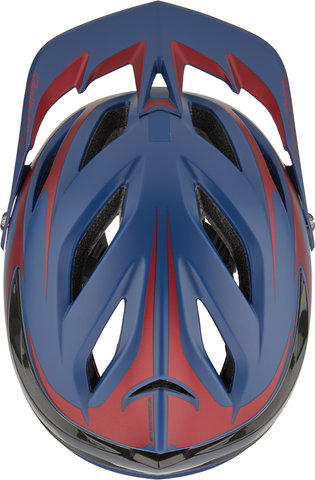 Troy Lee Designs A3 MIPS Helm - fang dk blue-burgundy/57 - 59 cm