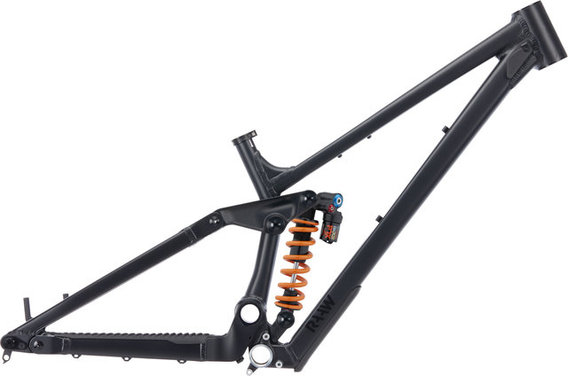 RAAW Mountain Bikes Yalla! 29" Rahmenkit mit Fox DHX2 HSC/LSC HSR/LSR Factory - matt black/L, 500 lbs