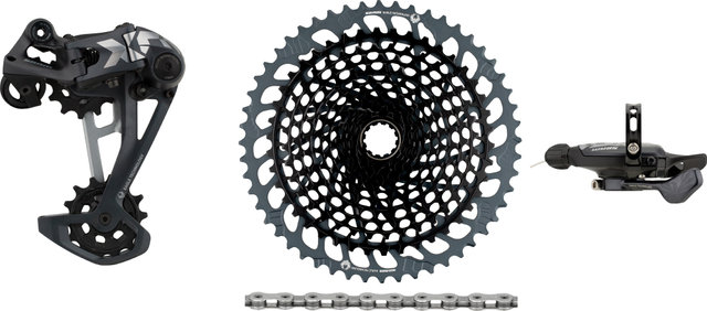 SRAM X01 Eagle 1x12-speed Upgrade Kit with Cassette - black - X01 silver/10-52