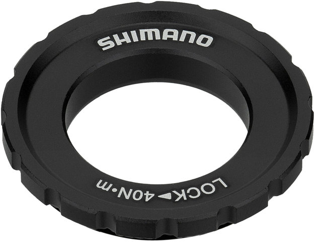 Shimano Disco de freno RT-MT800 Center Lock dentado externo para XT - negro-plata/180 mm