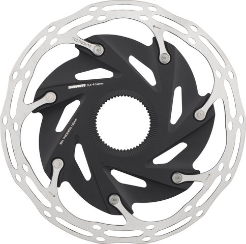 SRAM Centerline Rounded XR Center Lock Brake Rotors, 2-Piece - black-silver/160 mm