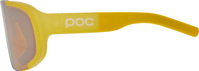 POC Aspire Mid Sportbrille - aventurine yellow translucent/brown-silver mirror