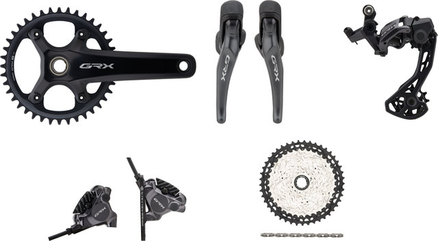 Shimano GRX RX820 1x12 40 Groupset - black/175.0 mm 40-tooth, 10-45