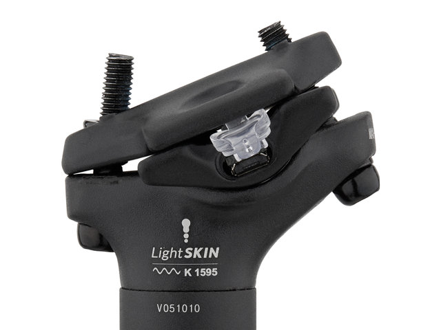 LightSKIN LED-Sattelstütze mit integriertem Rücklicht mit StVZO-Zulassung - black anodized/27,2 mm / 350 mm / SB 9 mm