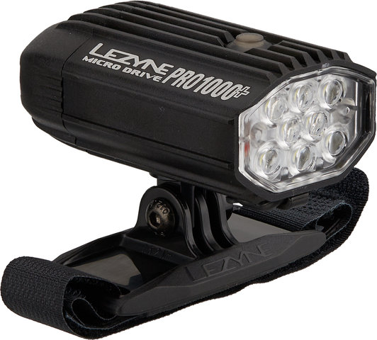 Lezyne Micro Pro 1000+ Helmlampe - satinschwarz/1000 Lumen