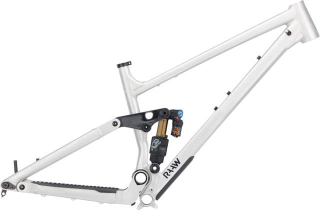 RAAW Mountain Bikes Kit de Cadre Jibb 29" avec Fox Float X2 2POS Factory - raw matt/L