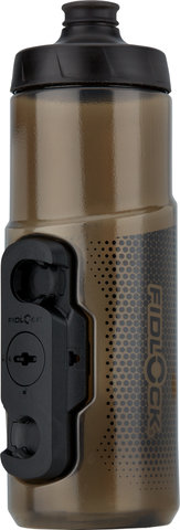 FIDLOCK TWIST Trinkflasche 600 ml mit bottle connector - transparent-schwarz/600 ml