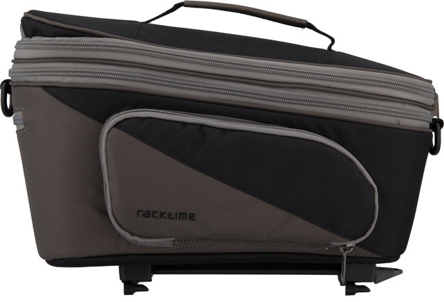 Racktime Talis Plus Pannier Rack Bag - carbon black-stone grey/8 litres