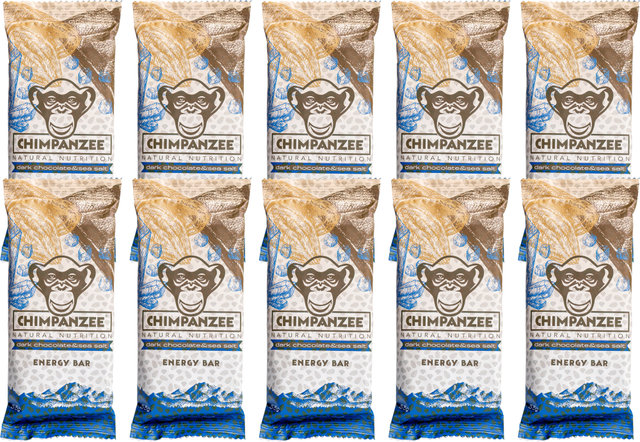 Chimpanzee Barre Energy Bar - 10 pièces - dark chocolate & sea salt/550 g