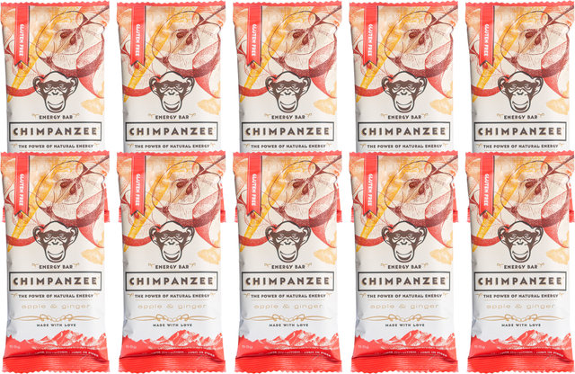 Chimpanzee Barre Energy Bar - 10 pièces - apple & ginger/550 g