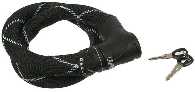 ABUS Câble Antivol Blindé Steel-O-Flex Iven 8200 - noir/85 cm