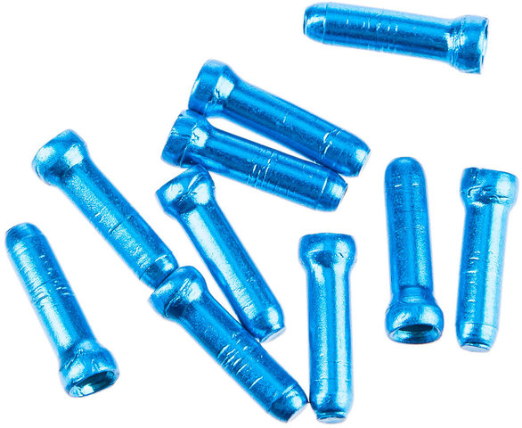 Jagwire Embouts pour Câbles de Frein / de Vitesses - 10 pièces - blue/1,8 mm