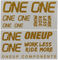 OneUp Components Set d'Autocollants Decal Kit - gold/universal