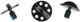 Troy Lee Designs 3er Pack Visierschrauben für A1 & A2 Helme - black/universal