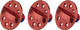Troy Lee Designs 3er Pack Visierschrauben für A1 & A2 Helme - red/universal